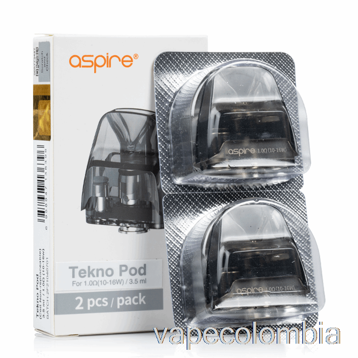 Kit Completo De Vapeo Cápsulas De Repuesto Aspire Tekno [bobina No Reemplazable] Cápsula Tekno De 3,5 Ml - 1,0 Ohmios